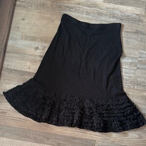 Zozo Elegant Black Ruffled Women's Skirt size L